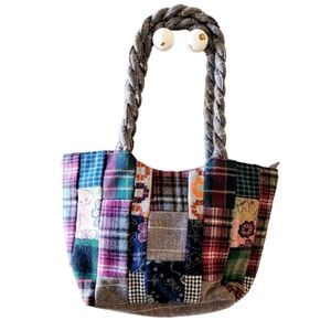 Cappelli Straworld Boho Hippie Festival Patchwork Style Purse Shoulder Bag